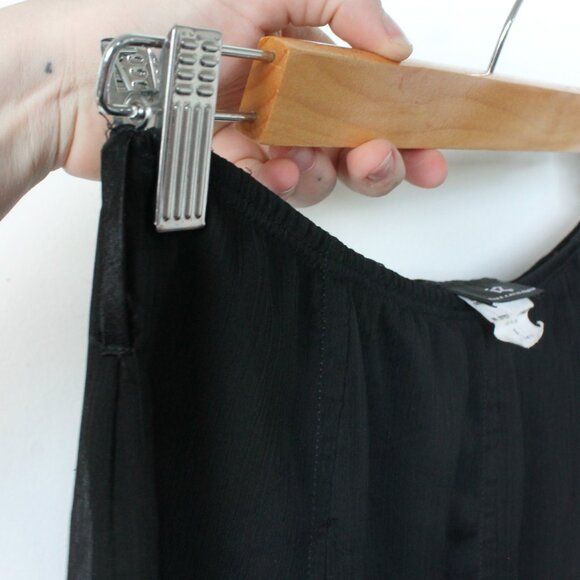 SOLD / 90s Rare Vintage Iz Byer California Whimsy Black Midi Skirt Small - Picture 5 of 8